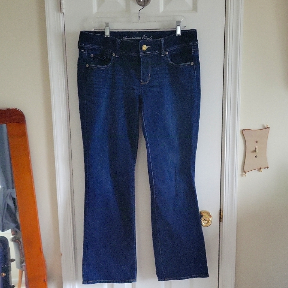 American Eagle Outfitters Blue Flare & Wide Leg Jeans